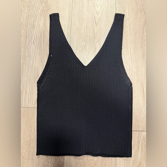Zara Black Tank Top with Silver sparkles - Picture 4 of 5